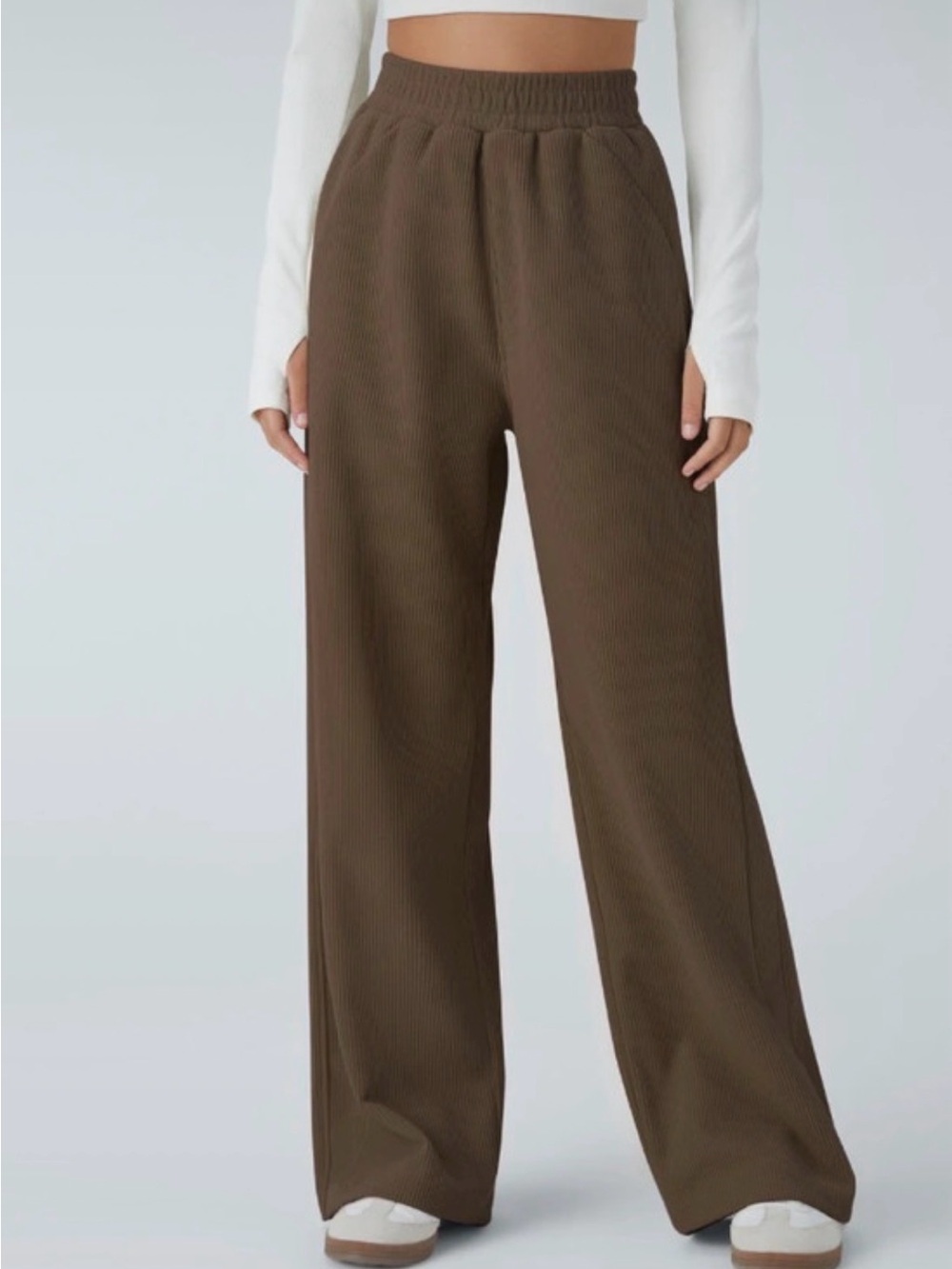 NWT Wide-Leg Corduroy Pants in Brown